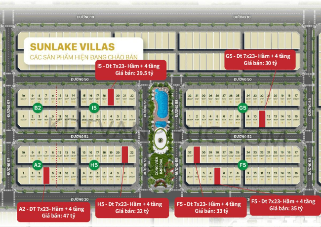 mặt bằng Sunlake Villas