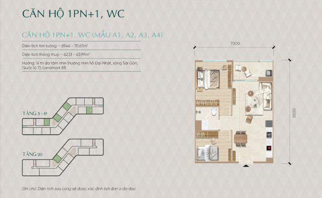 Layout căn hộ Diamond City