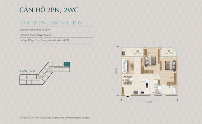 Layout căn hộ Diamond City