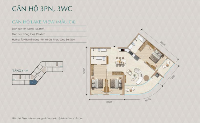 Layout căn hộ Diamond City