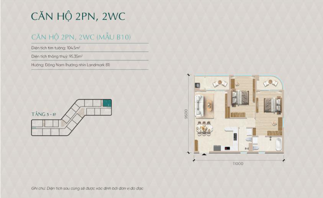 Layout căn hộ Diamond City