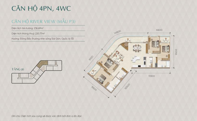Layout căn hộ Diamond City