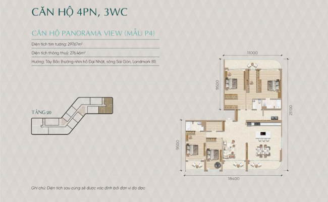 Layout căn hộ Diamond City