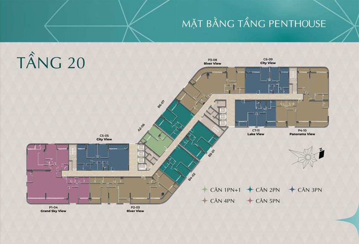 Mặt bằng tầng 20