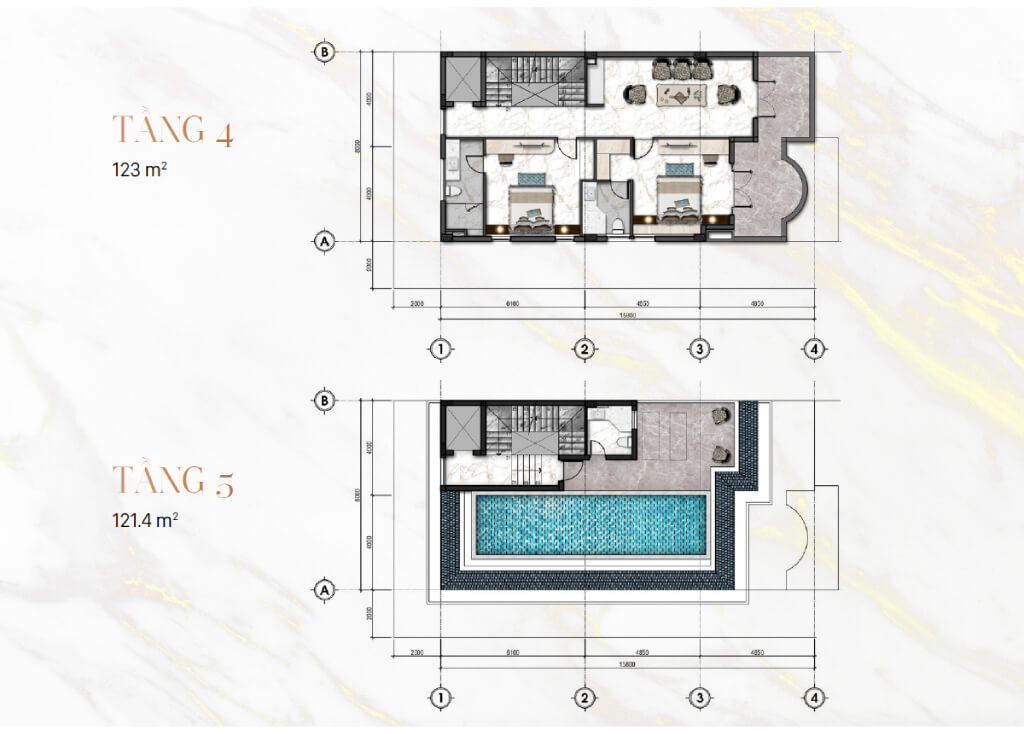 Mansion Vạn Phúc mẫu B5 tầng 4