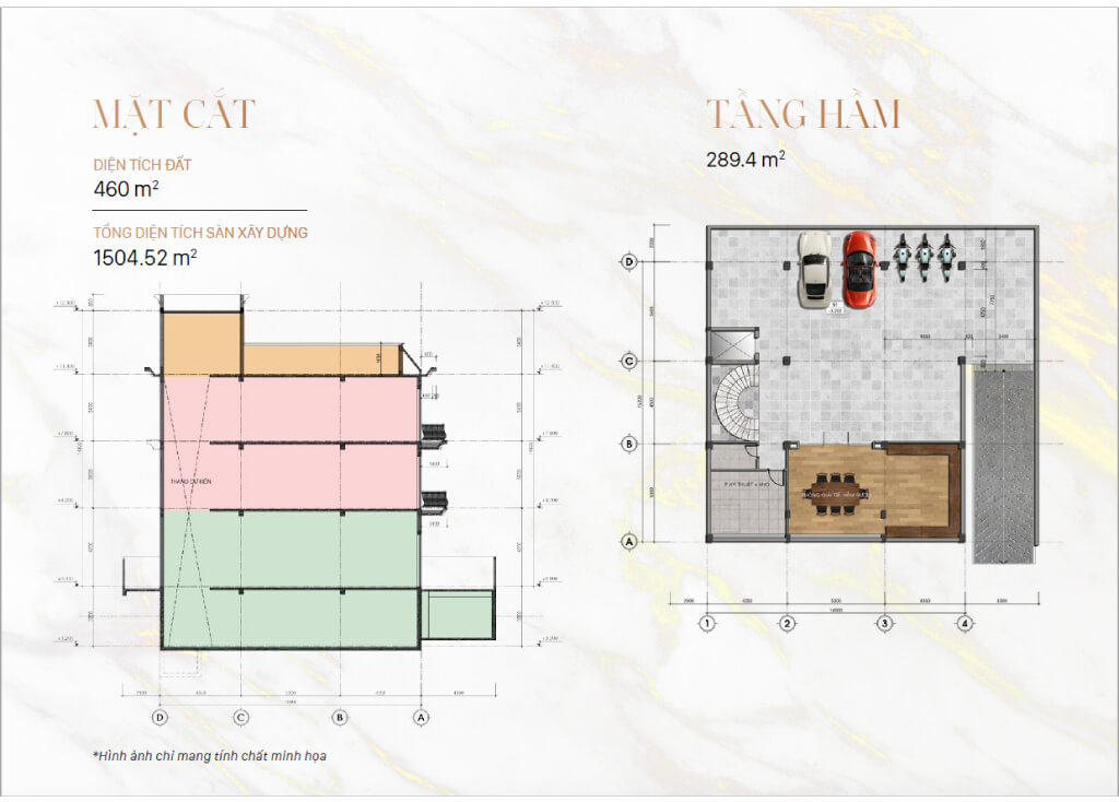Mansion Vạn Phúc mẫu B5 tầng hầm